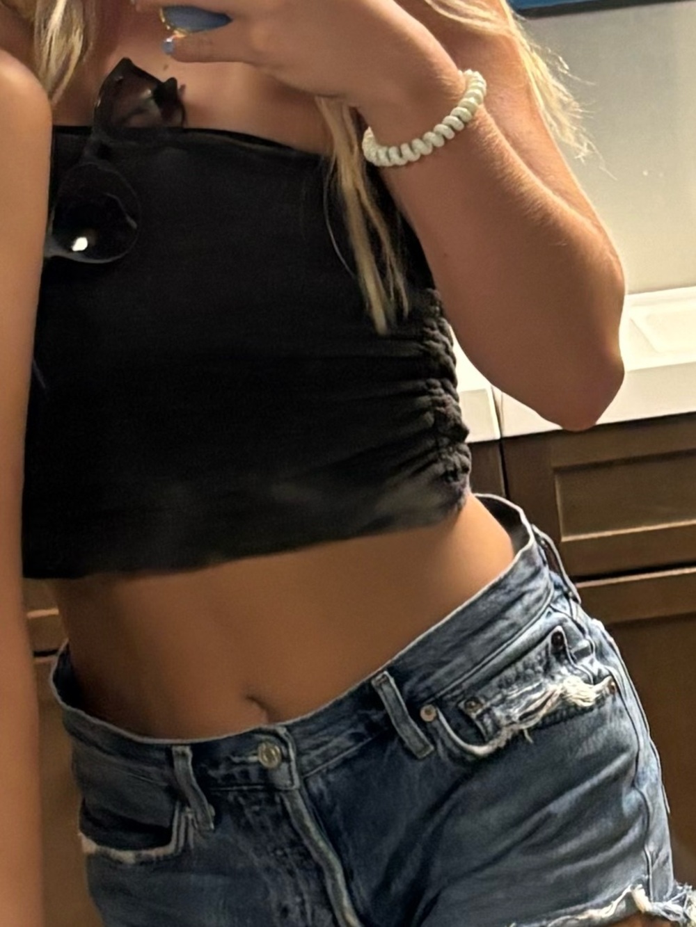Free People black cropped tube top